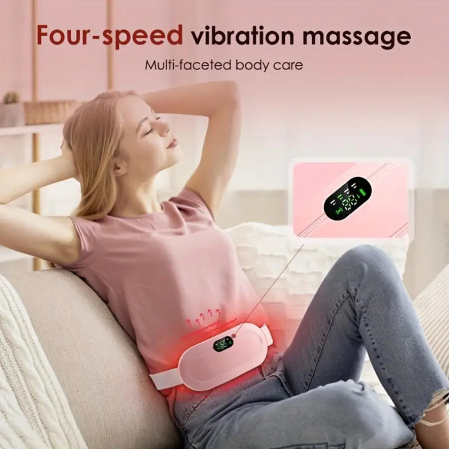 Heat + massage relief for period, back and belly pain